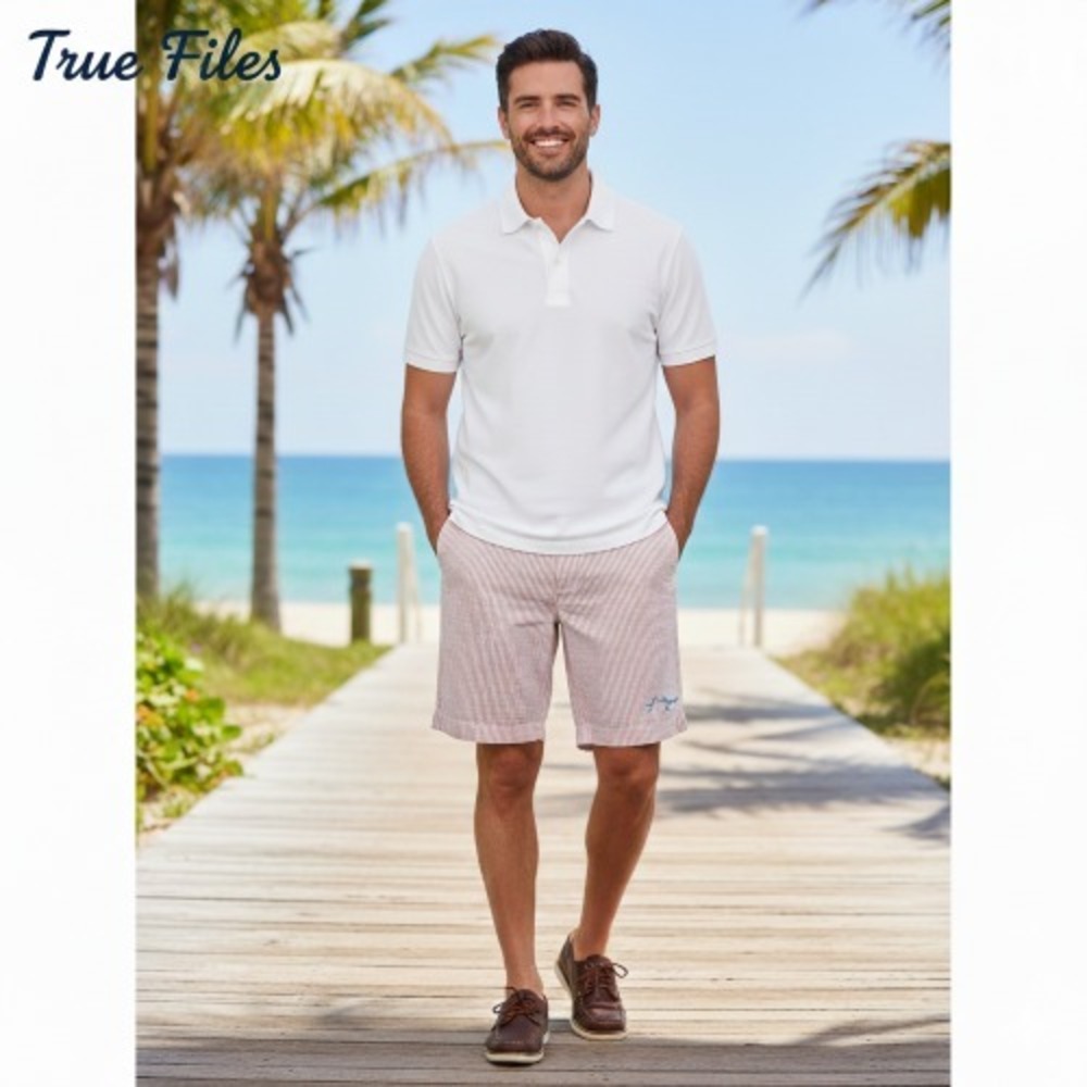 True Flies Manasota Performance Seersucker‎ Shorts - Size 38